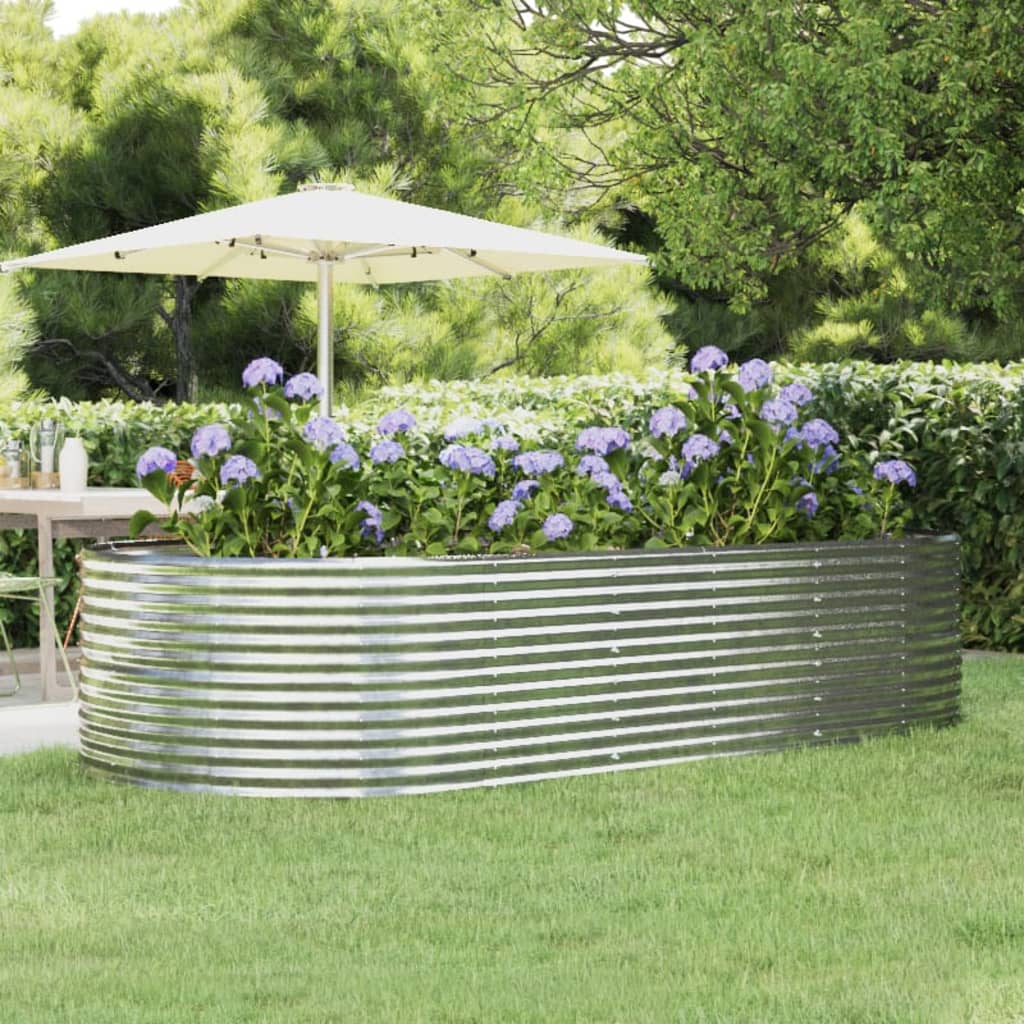 Letto Giardino Acciaio Zincato 291x140x68 cm Argento