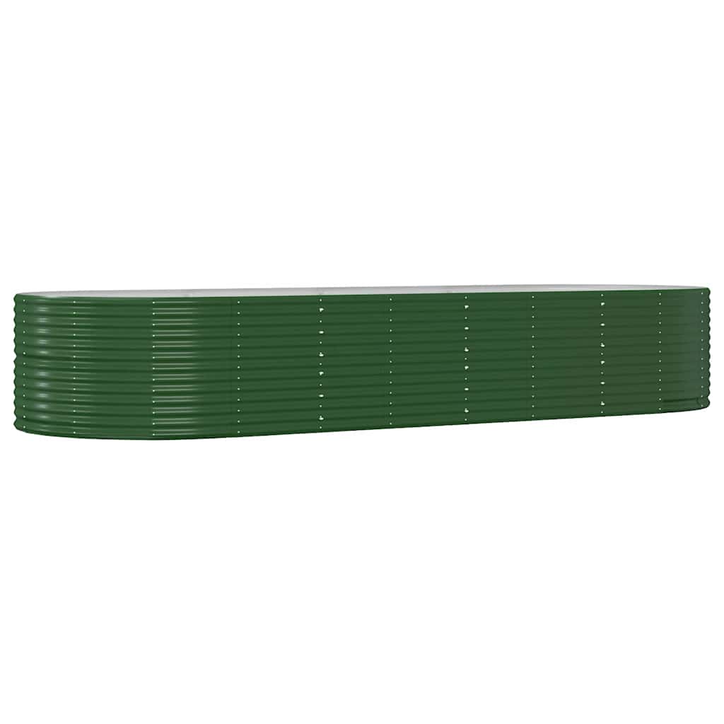 Letto Giardino Acciaio Zincato 367x140x68 cm Verde