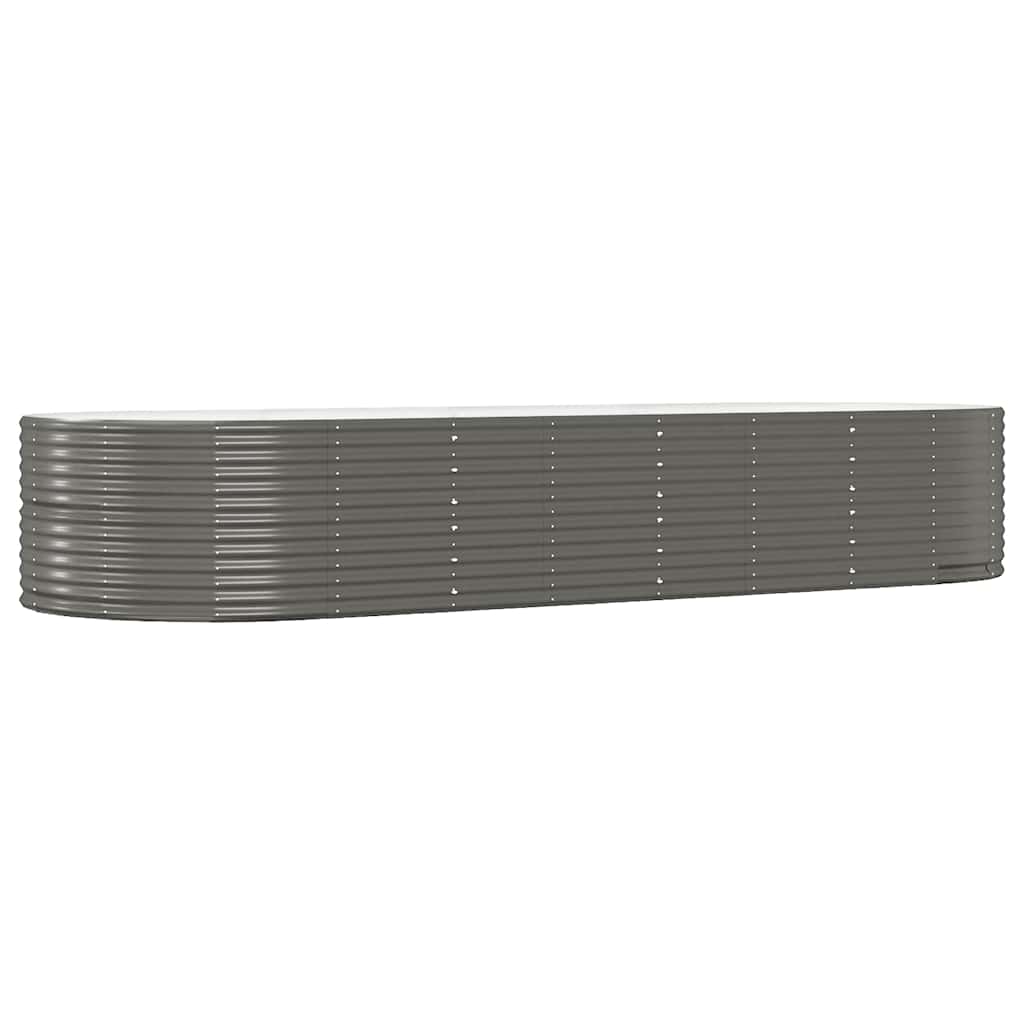 Letto Giardino Acciaio Zincato 367x140x68 cm Grigio