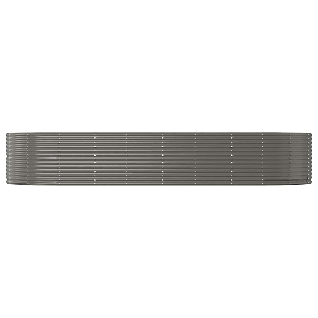 Letto Giardino Acciaio Zincato 367x140x68 cm Grigio