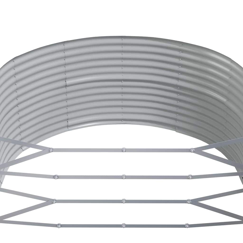 Letto Giardino Acciaio Zincato 367x140x68 cm Grigio