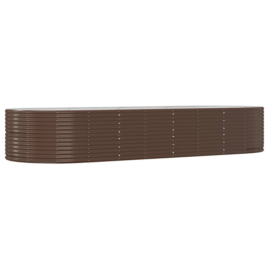 Letto Giardino Acciaio Zincato 367x140x68 cm Marrone