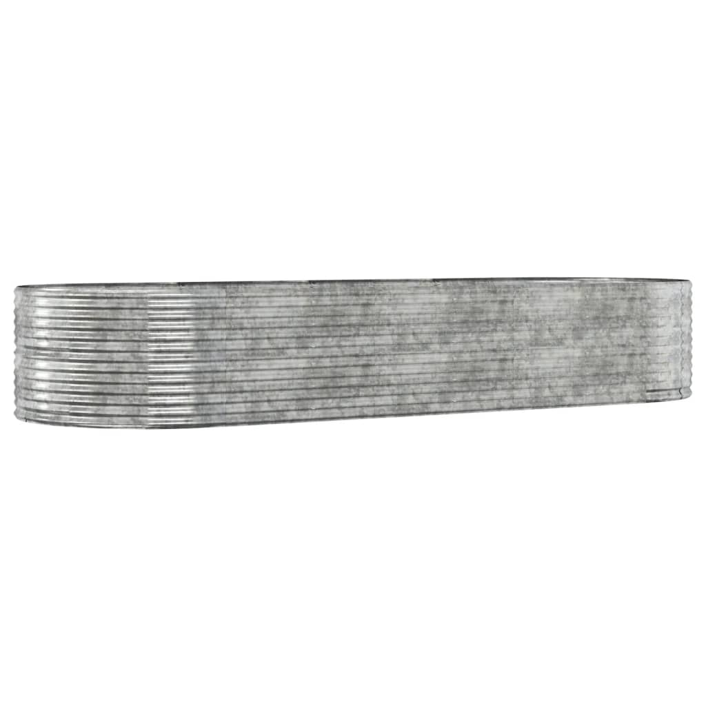 Letto Giardino Acciaio Zincato 367x140x68 cm Argento