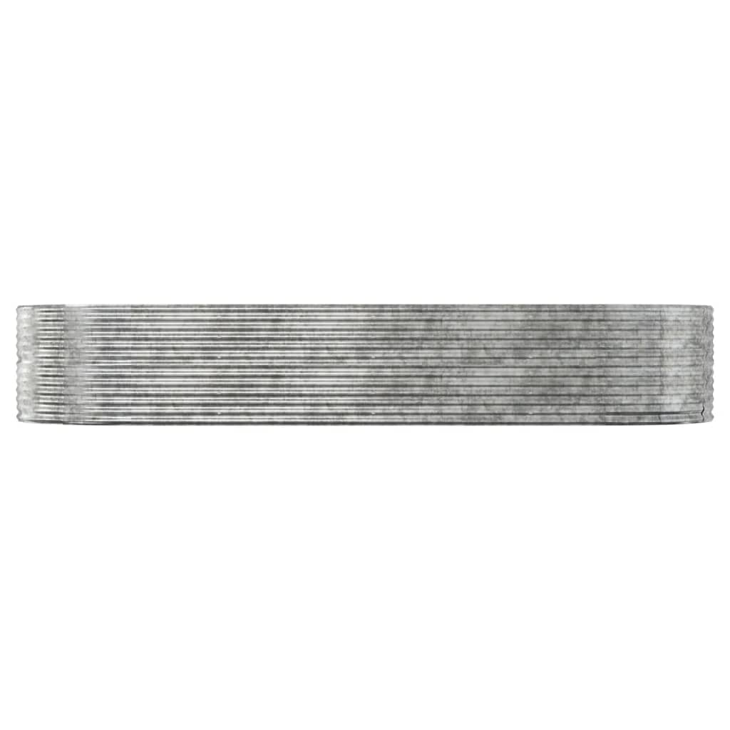 Letto Giardino Acciaio Zincato 367x140x68 cm Argento