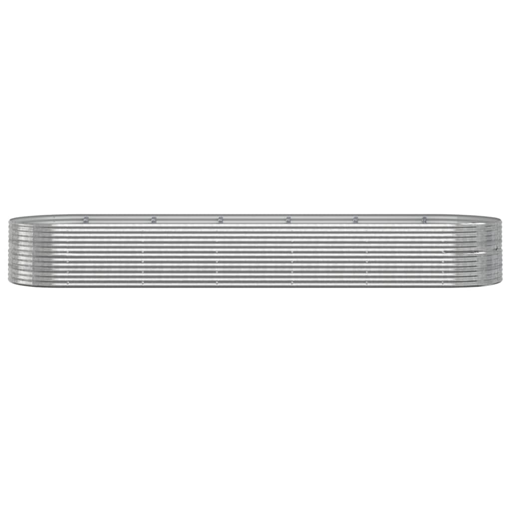 Letto Giardino Acciaio Verniciato Polvere 510x140x68 cm Argento