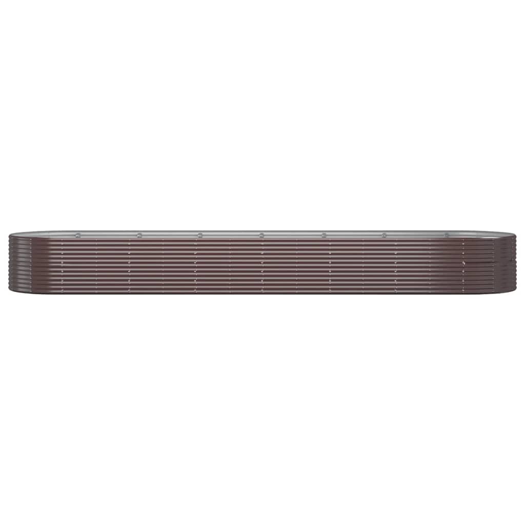 Letto Giardino Acciaio Vernice a Polvere 584x140x68 cm Marrone