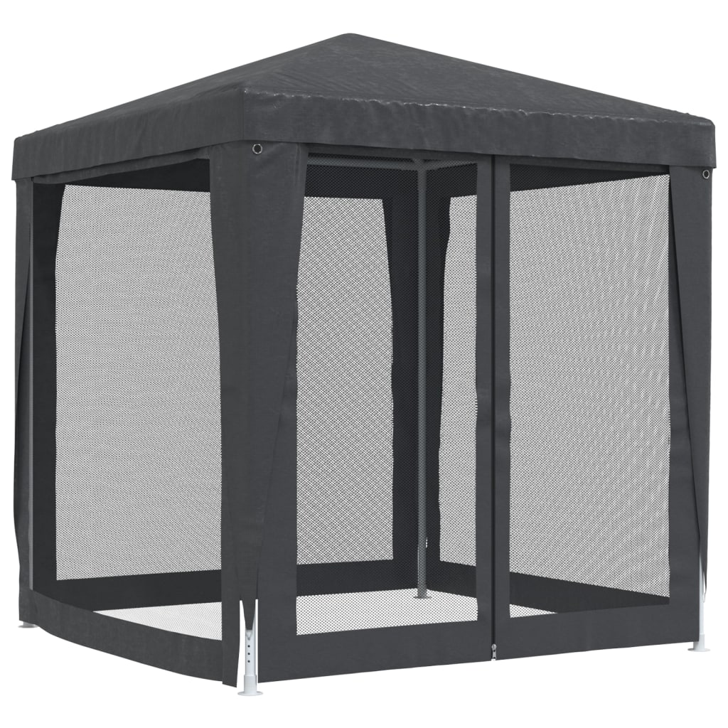 Tenda per Feste con 4 Pareti in Rete Antracite 2x2 m in HDPE