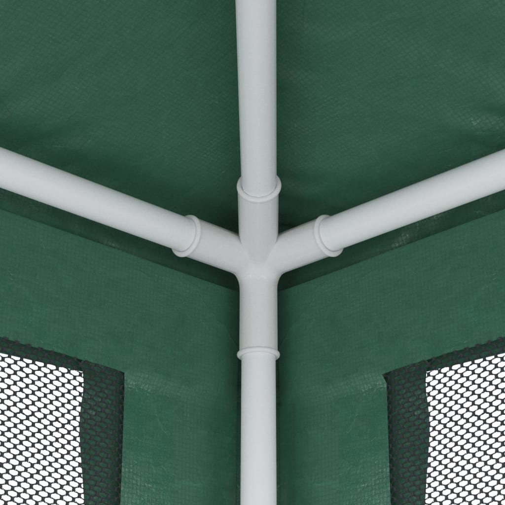 Tenda per Feste 4 Pareti Laterali in Rete Verde 2,5x2,5m HDPE