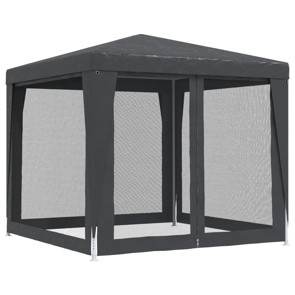 Tenda per Feste con 4 Pareti in Rete Antracite 2,5x2,5 m HDPE
