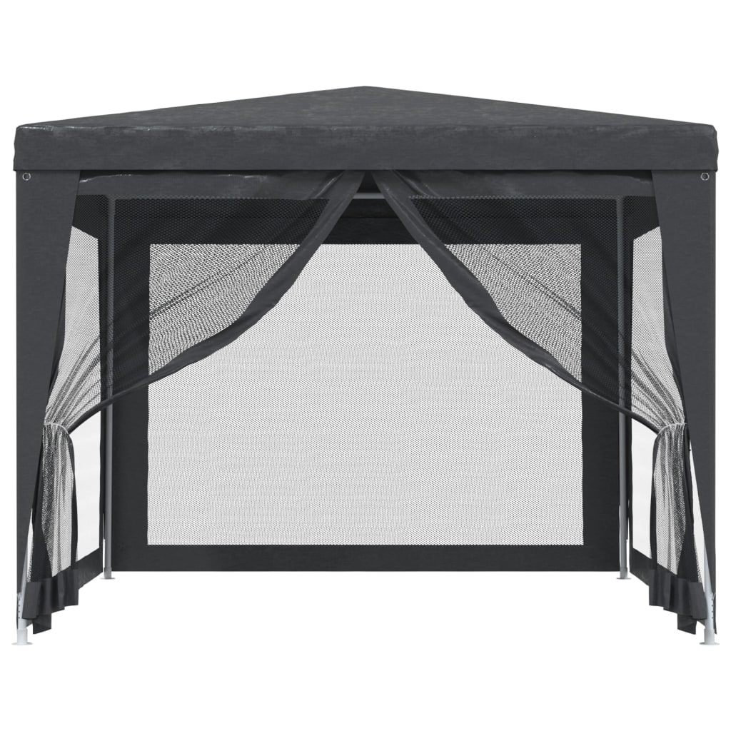 Tenda per Feste con 4 Pareti in Rete Antracite 3x3 m in HDPE