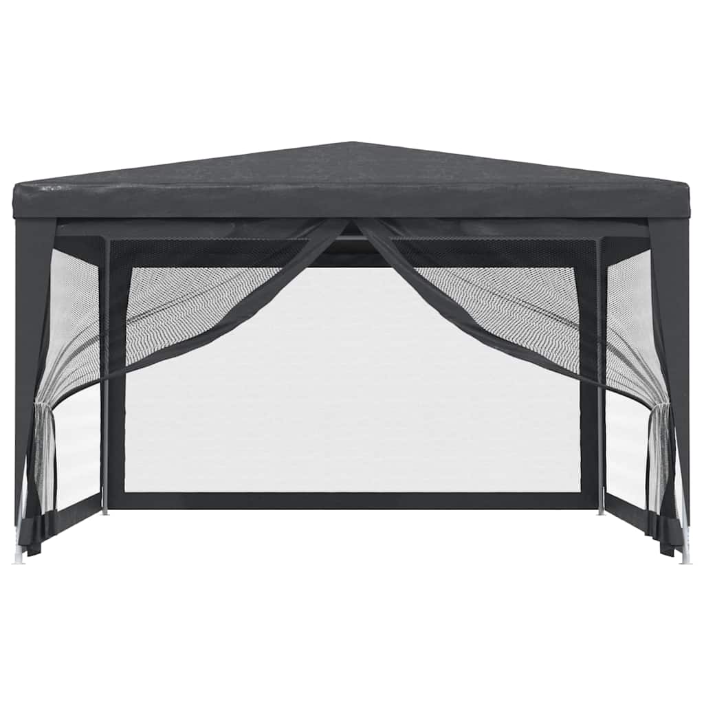 Tenda per Feste con 4 Pareti in Rete Antracite 4x4 m in HDPE