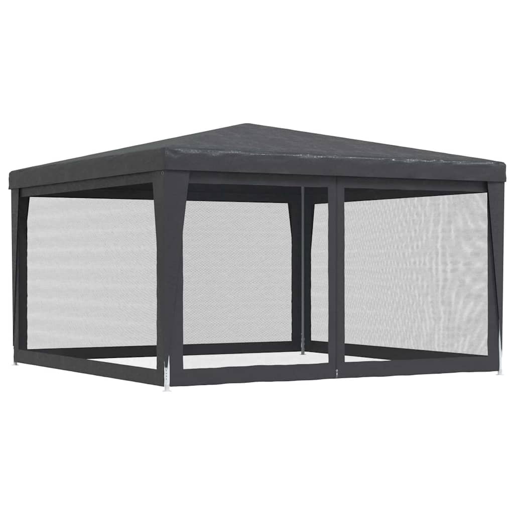 Tenda per Feste con 4 Pareti in Rete Antracite 4x4 m in HDPE