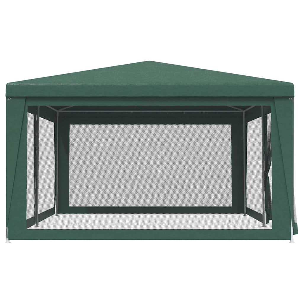 Tenda per Feste con 6 Pareti Laterali in Rete Verde 6x4 m HDPE