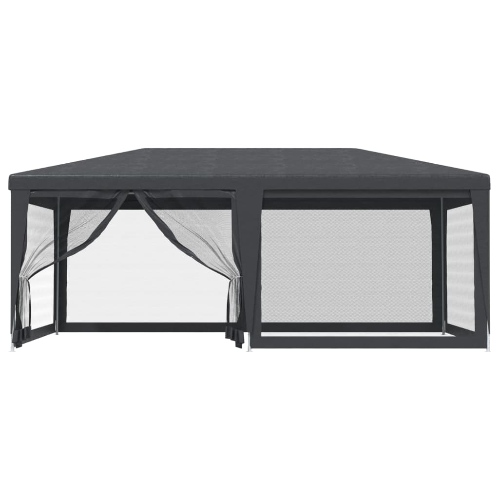 Tenda per Feste con 6 Pareti in Rete Antracite 6x4 m in HDPE