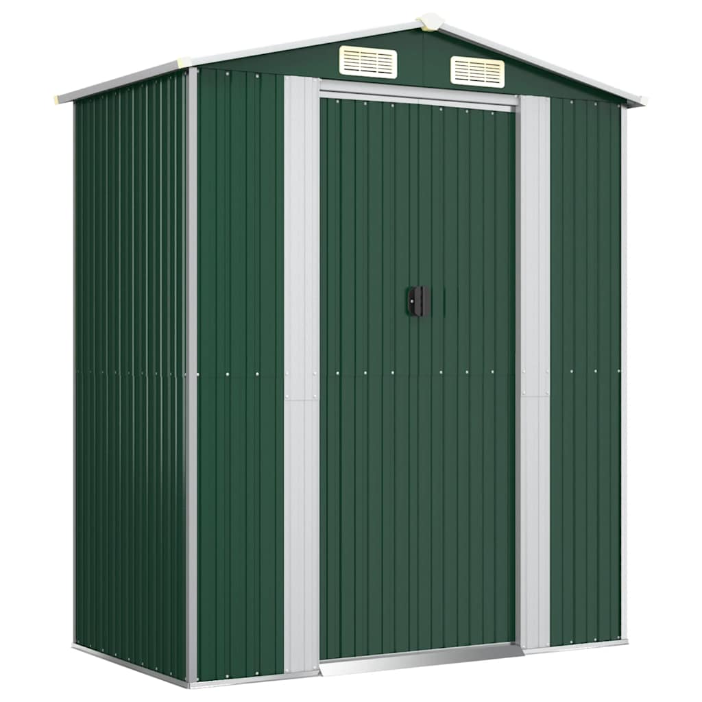 Capanno da Giardino Verde 192x108x223 cm in Acciaio Zincato