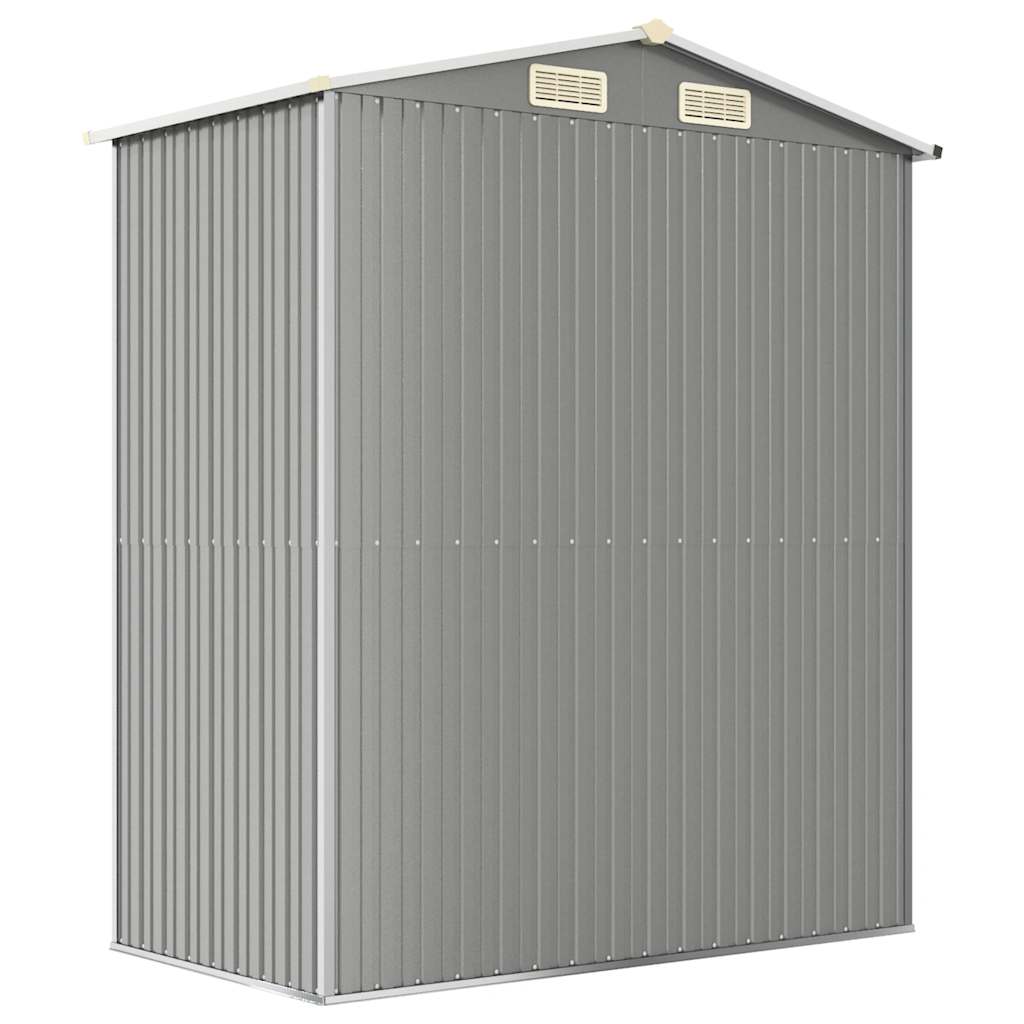 Capanno da Giardino Grigio Chiaro 192x108x223cm Acciaio Zincato