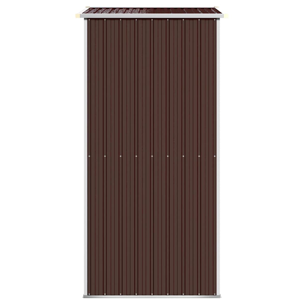 Capanno da Giardino Marrone Scuro 192x108x223cm Acciaio Zincato