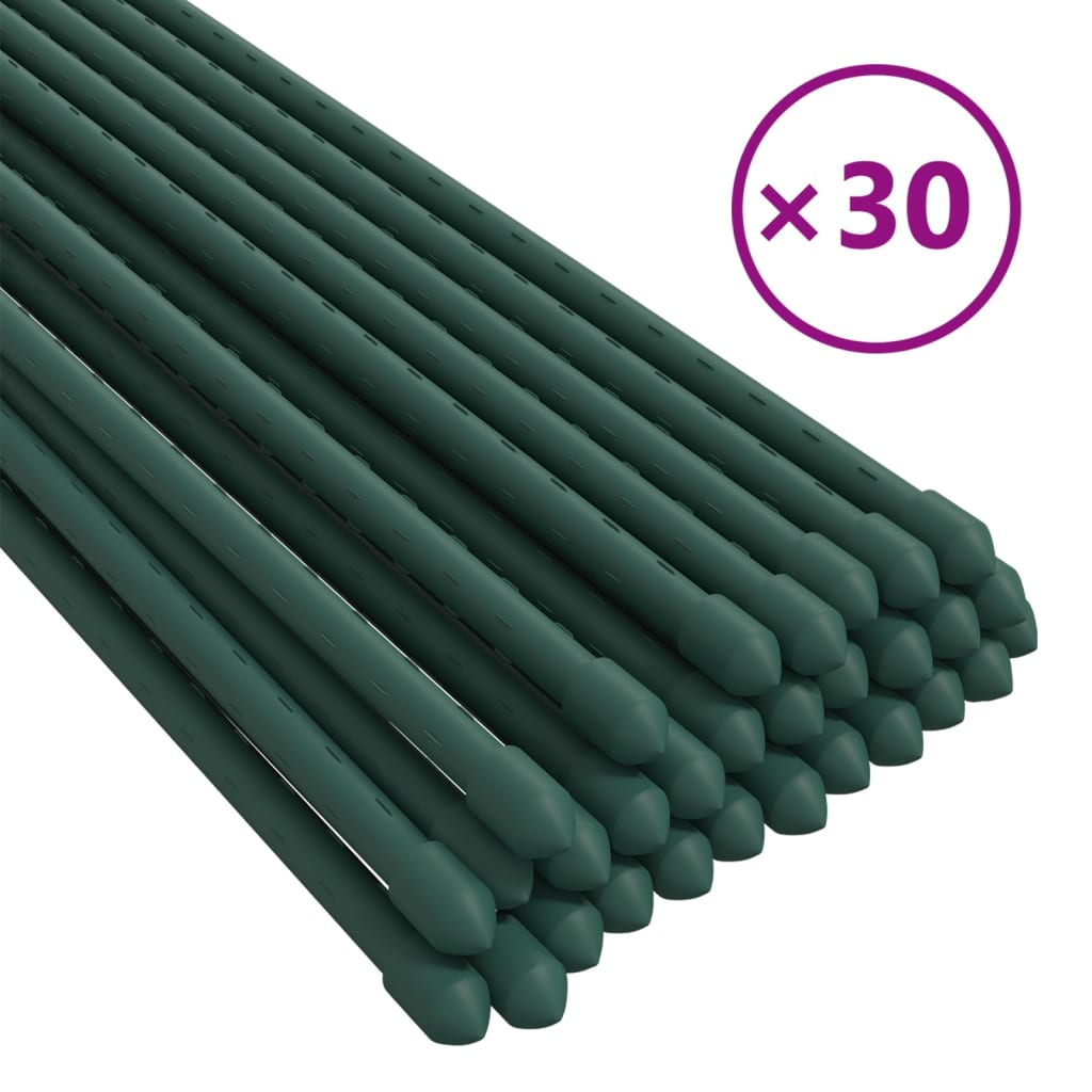 Supporti per Piante da Giardino 30 pz Verde 60 cm Acciaio
