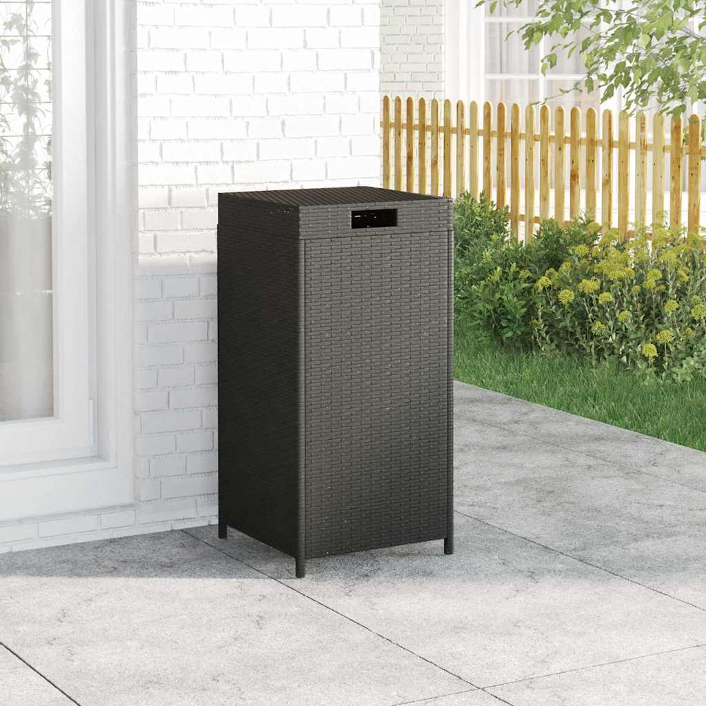 Pattumiera Nera 40x40x80 cm in Polyrattan