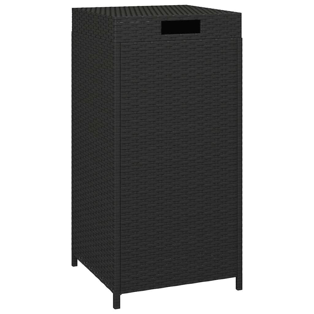 Pattumiera Nera 40x40x80 cm in Polyrattan