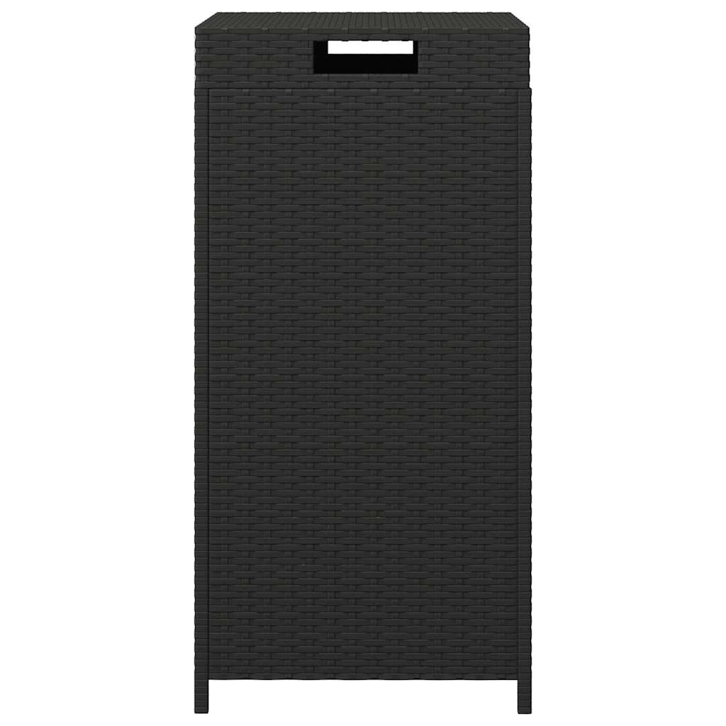 Pattumiera Nera 40x40x80 cm in Polyrattan