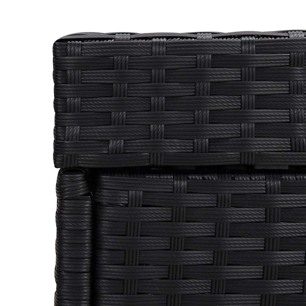 Pattumiera Nera 40x40x80 cm in Polyrattan
