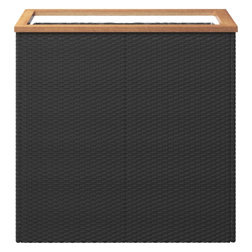 Fioriera Nera 80x40x80 cm in Polyrattan