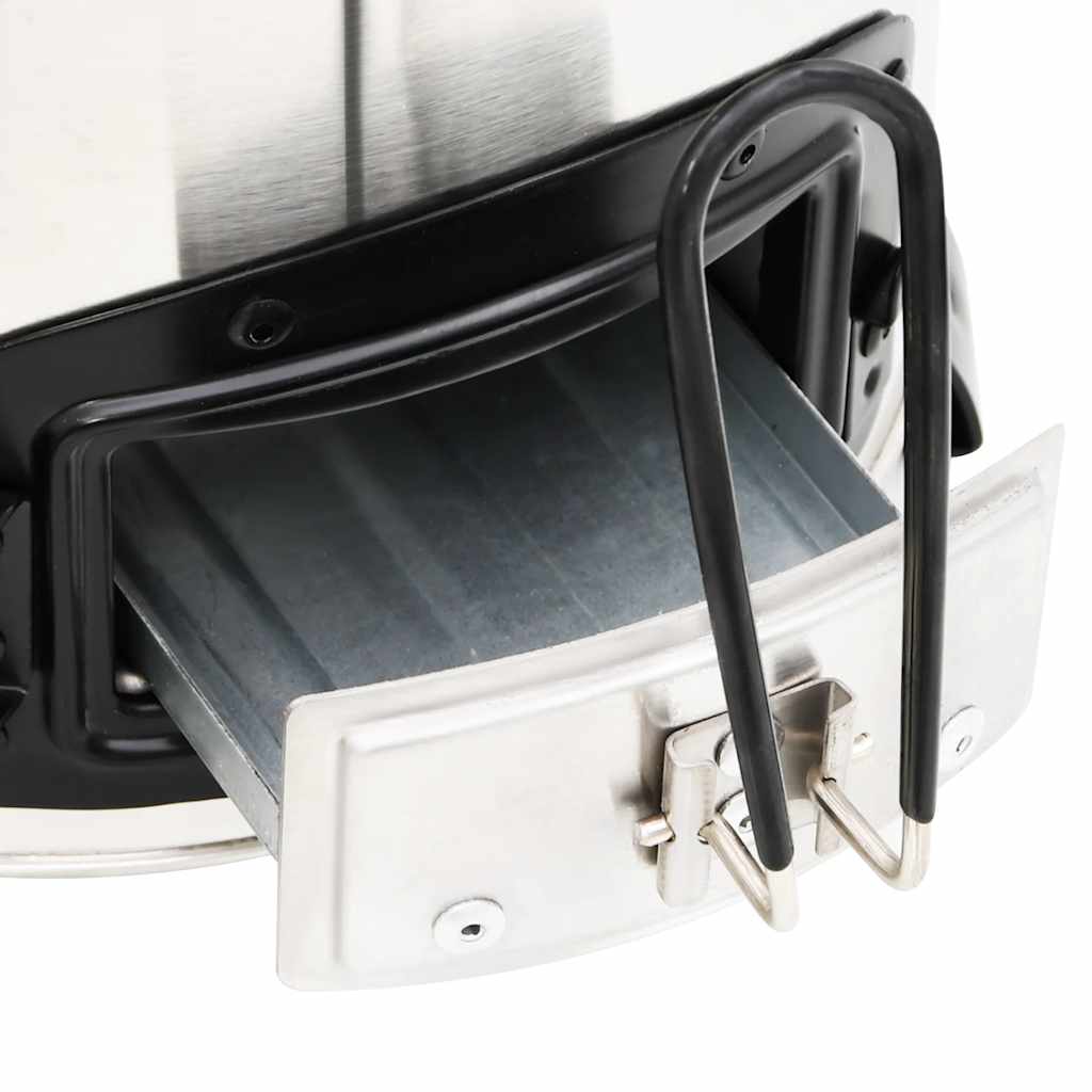 Stufa a Legna con Ventola USB Argento 35,5x26x28cm Acciaio Inox