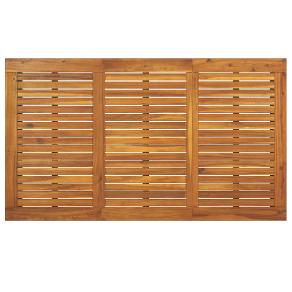 Tavolo Giardino con Gambe a U 140x80x75cm Legno Massello Acacia