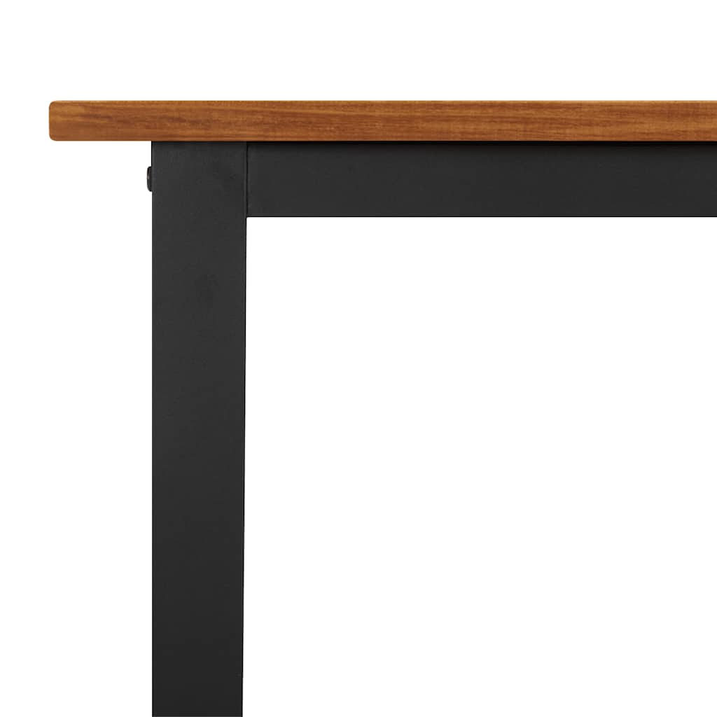 Tavolo Giardino con Gambe a U 140x80x75cm Legno Massello Acacia