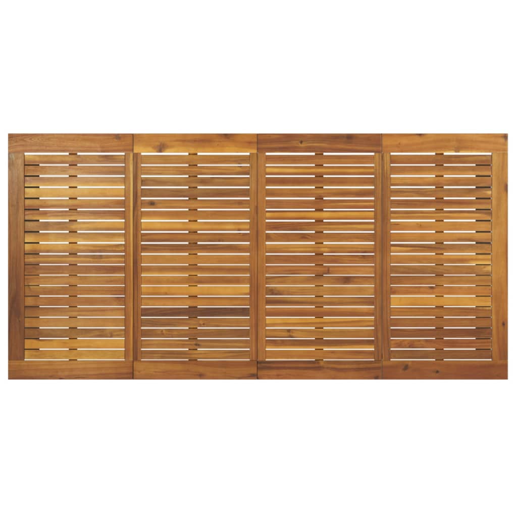 Tavolo Giardino con Gambe a U 180x90x75cm Legno Massello Acacia