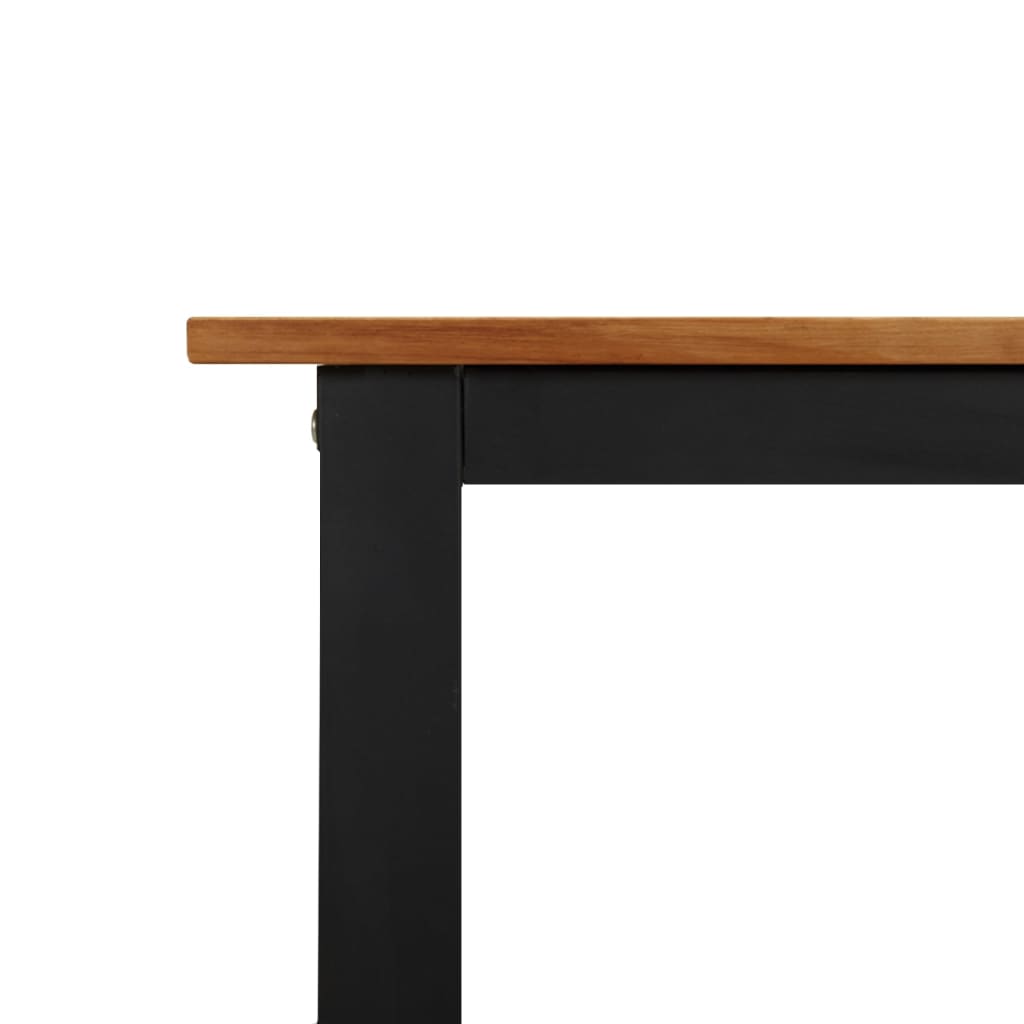 Tavolo Giardino con Gambe a U 180x90x75cm Legno Massello Acacia