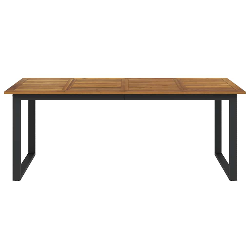 Tavolo Giardino con Gambe a U 200x90x75cm Legno Massello Acacia