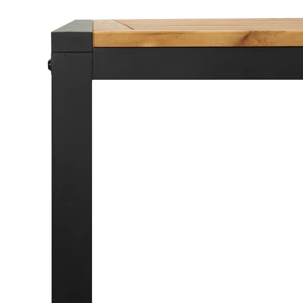 Tavolo Giardino con Gambe a U 160x80x75cm Legno Massello Acacia