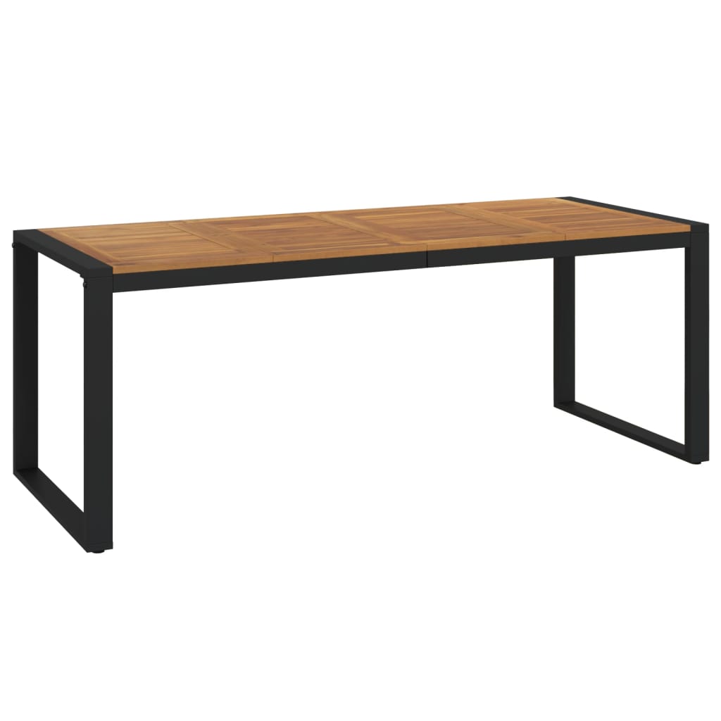 Tavolo Giardino con Gambe a U 200x90x75cm Legno Massello Acacia