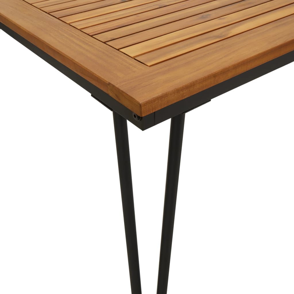 Tavolo Giardino con Gambe Forcella 160x80x75 cm Massello Acacia