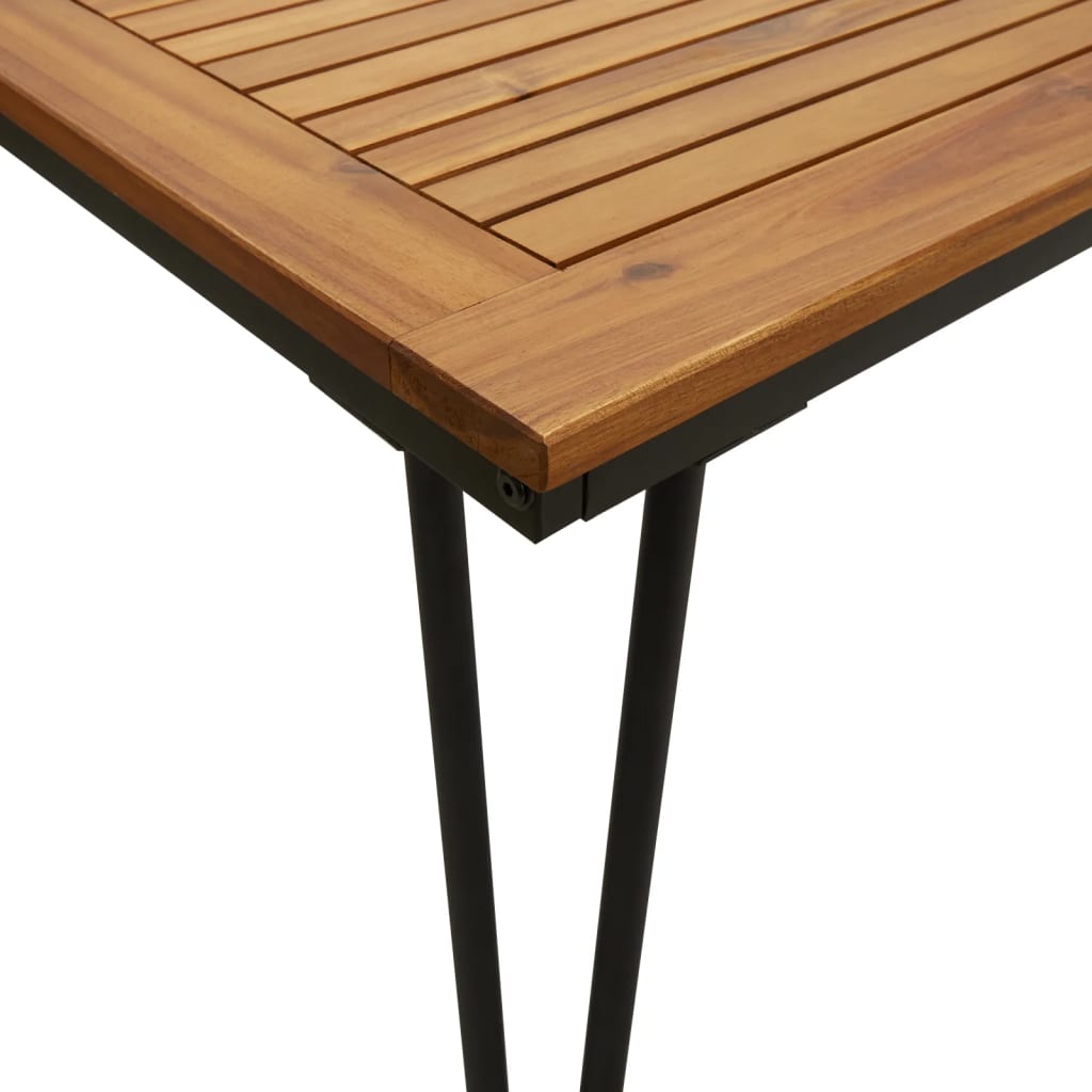 Tavolo Giardino con Gambe Forcella 200x90x75 cm Massello Acacia