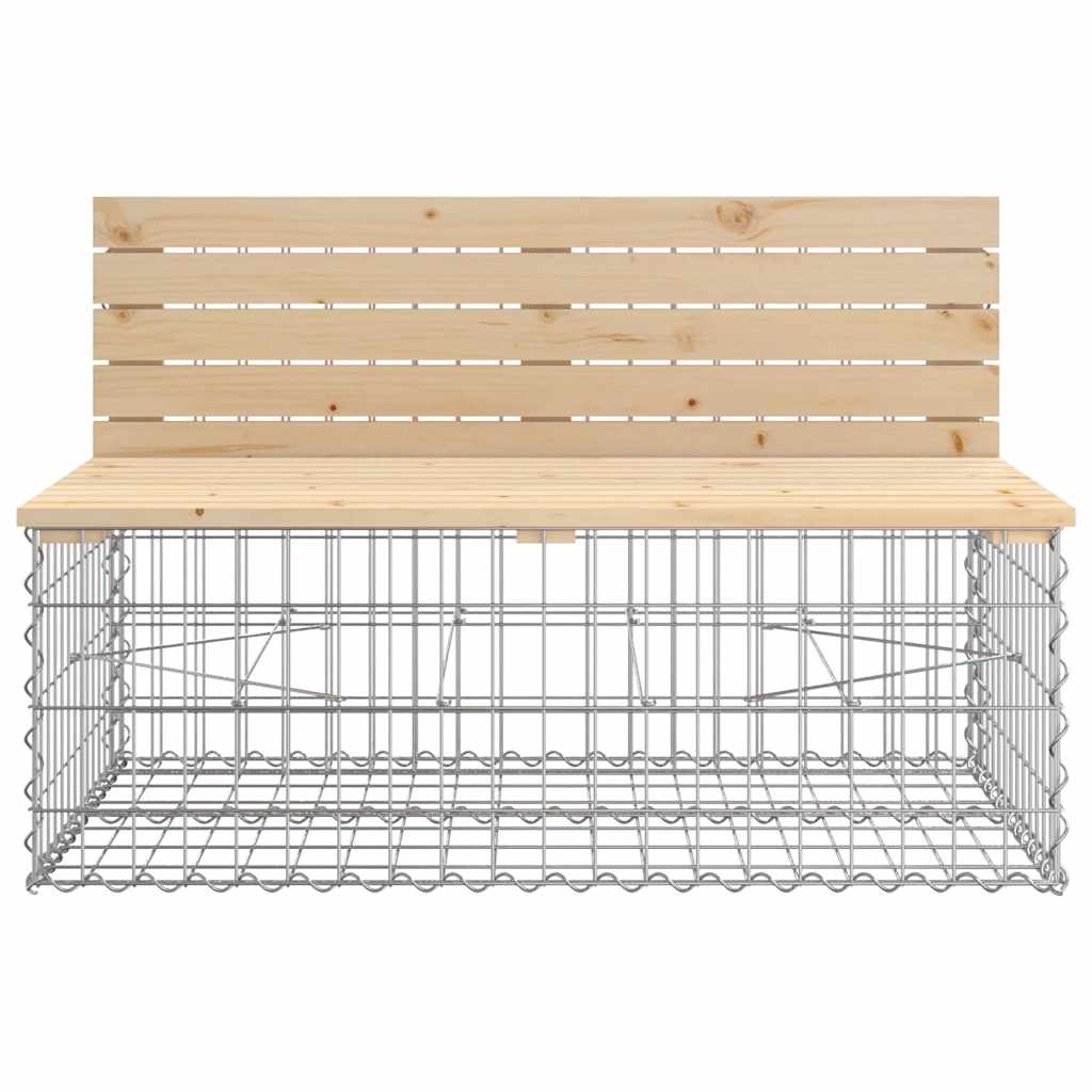 Panca Giardino Design Gabbione 287x71x65,5 cm Massello di Pino