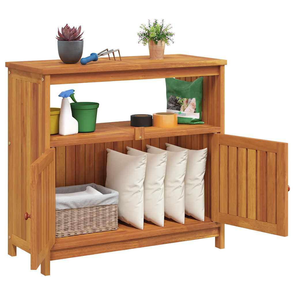 Tavolo Consolle da Giardino 80x35x75 cm Legno Massello Acacia
