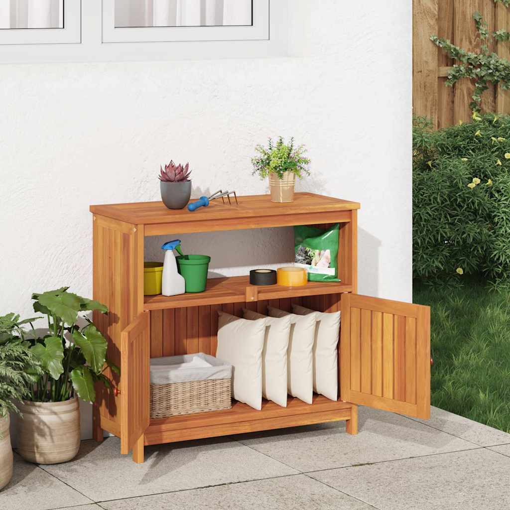 Tavolo Consolle da Giardino 80x35x75 cm Legno Massello Acacia