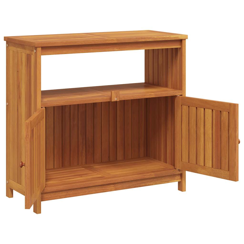 Tavolo Consolle da Giardino 80x35x75 cm Legno Massello Acacia