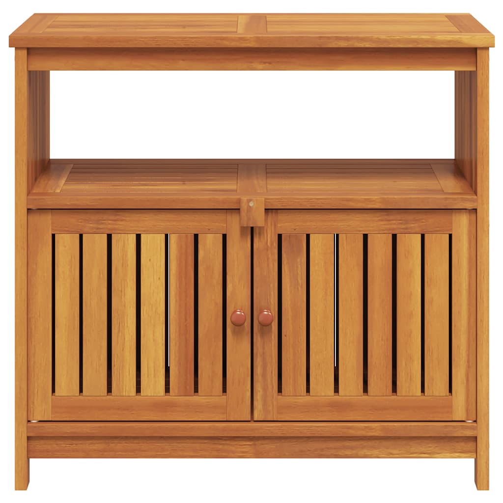 Tavolo Consolle da Giardino 80x35x75 cm Legno Massello Acacia