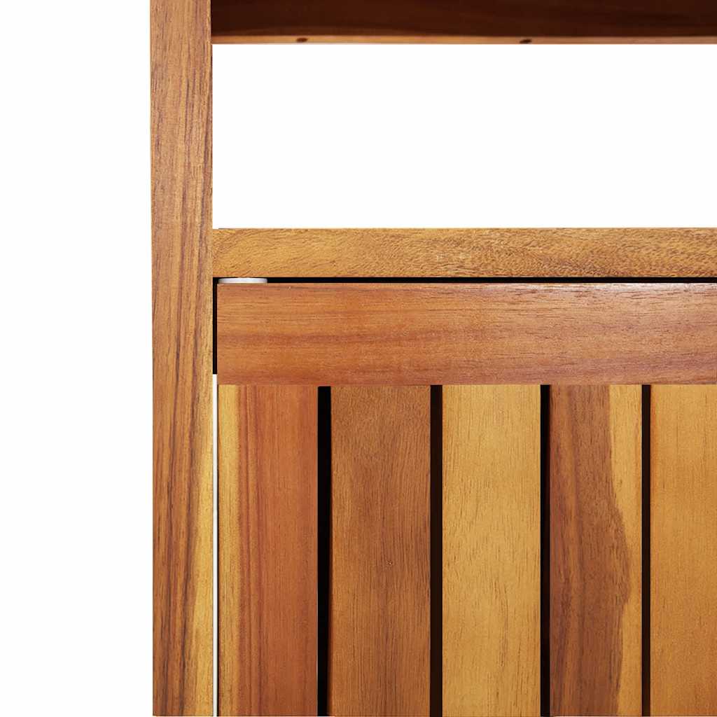 Tavolo Consolle da Giardino 80x35x75 cm Legno Massello Acacia