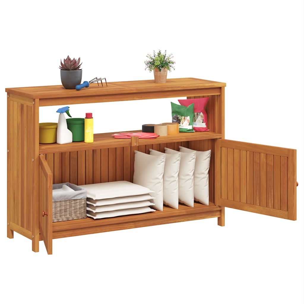 Tavolo Consolle da Giardino 110x35x75 cm Legno Massello Acacia