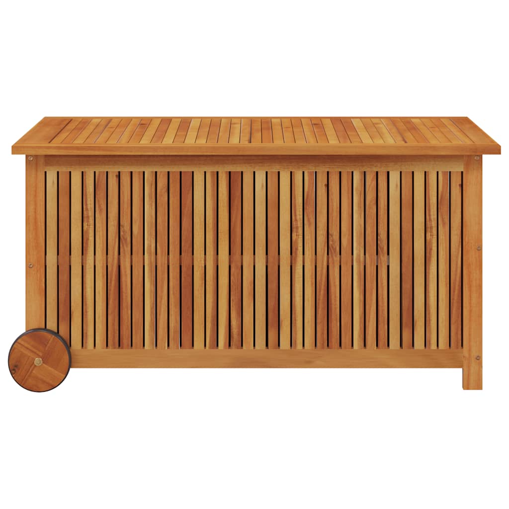 Contenitore Giardino con Ruote 113x50x58 Legno Massello Acacia