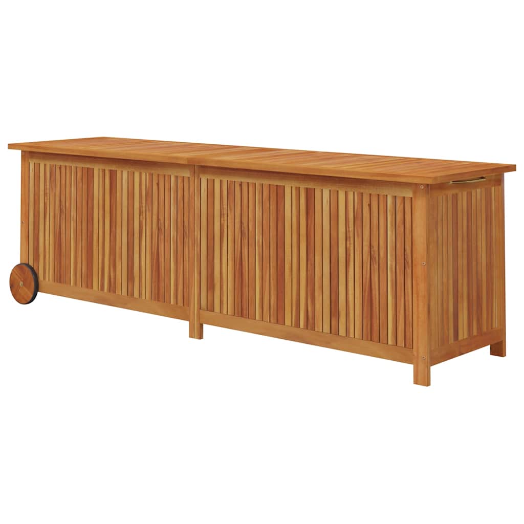 Contenitore da Giardino con Ruote 150x50x58cm Massello Acacia