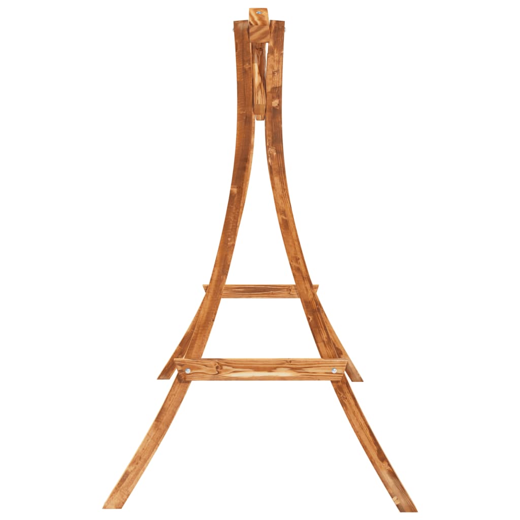 Panca a Dondolo in Legno Massello di Abete Teak 126 cm