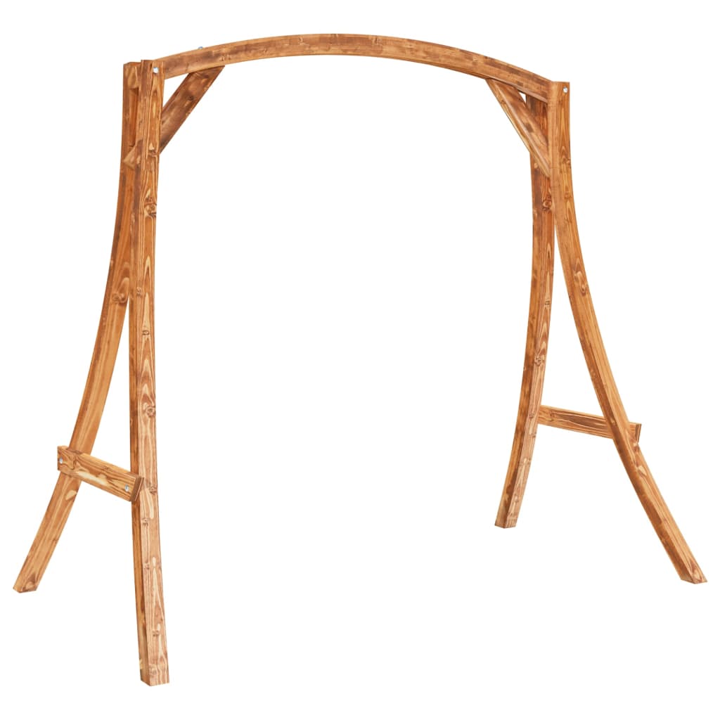 Sedia a Dondolo con Cuscino Massello di Abete Finitura in Teak