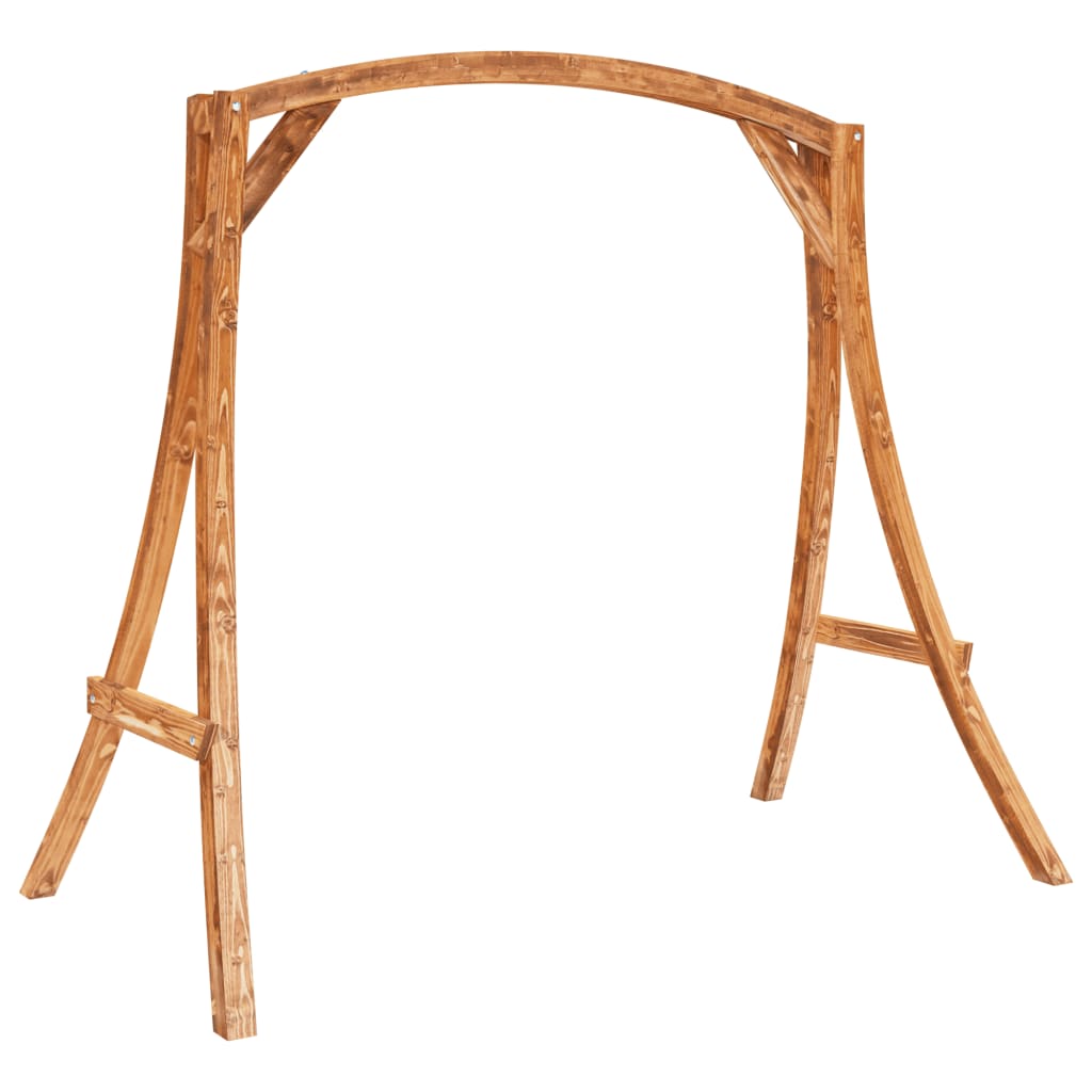 Sedia a Dondolo con Cuscino Massello di Abete Finitura in Teak