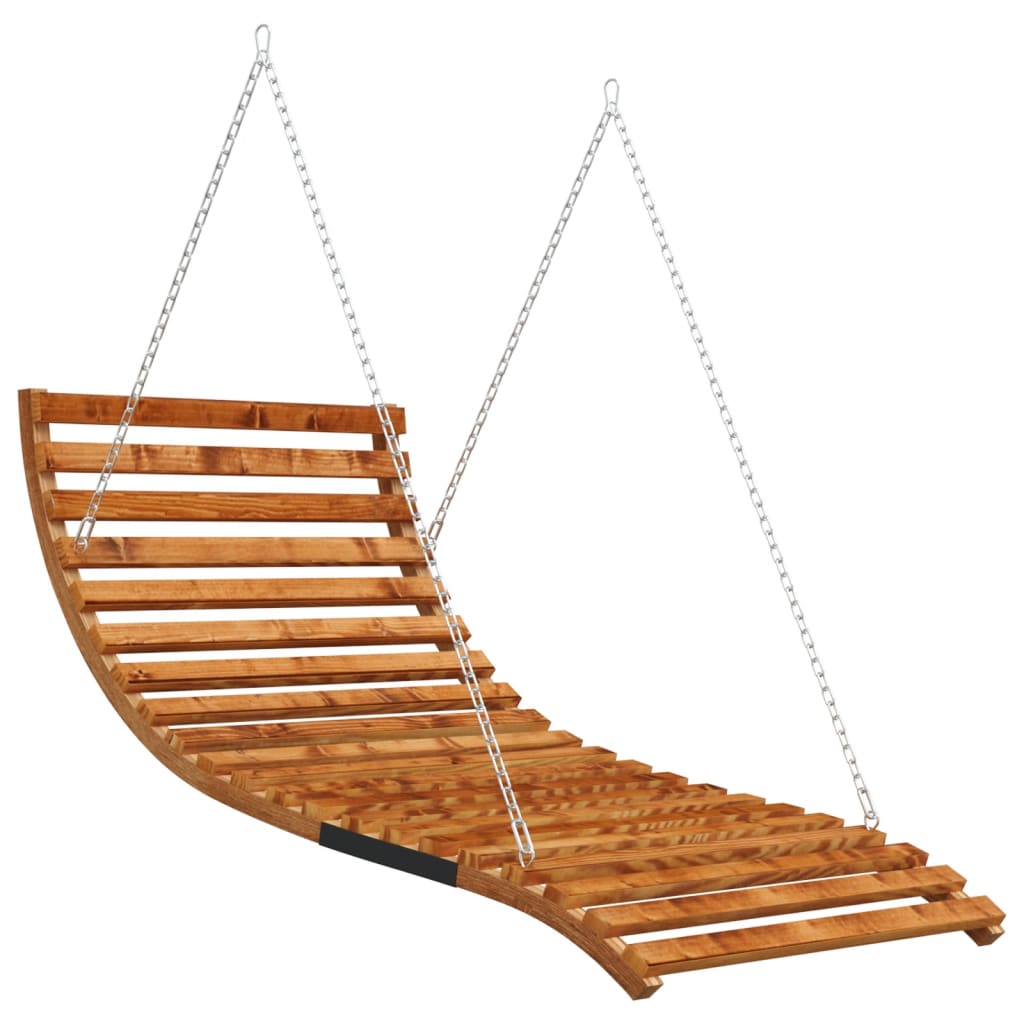Letto a dondolo da giardino con tetto antracite in abete 115 x 147 cm